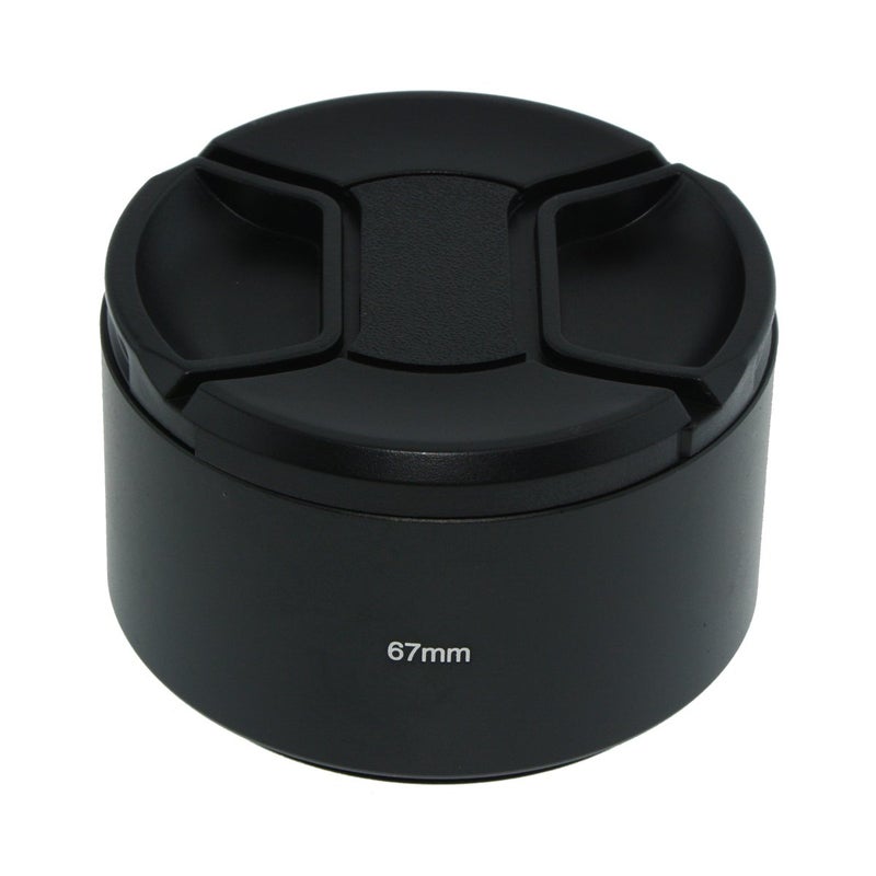 SIOTI 67mm Lens Hood, Oxidation Matte Anti Reflective Treatment, Aluminum Alloy, with 1 * 72mm Lens Cap, Compatible with Sony/Canon/Nikon/Fuji etc >85mm Camera Lens - Image 3